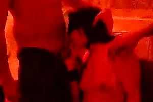 This spoiled French bitch knows what gangbang is all about