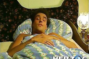 Playful brunette hair slutty wife in red underware bonks a gracious man