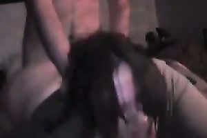 Chubby brunette hair milf groans crazily as I drill her twat from behind