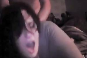 Chubby brunette hair milf groans crazily as I drill her twat from behind