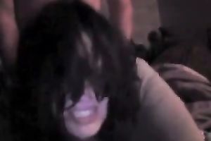 Chubby brunette hair milf groans crazily as I drill her twat from behind