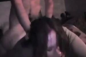 Chubby brunette hair milf groans crazily as I drill her twat from behind