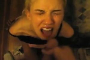 A valuable facial spunk fountain compilation with my legal age teenager blond girlfriend