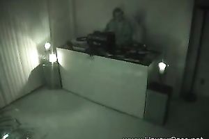 Nasty golden-haired seduces a man in a hotel and gives head to him