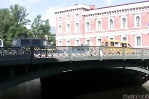 She has to urgently discover a place to change her soaked garments