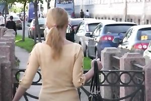 She has to urgently discover a place to change her soaked garments