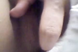 The unshaved fur pie of my Japanese college girlfriend on cellphone webcam