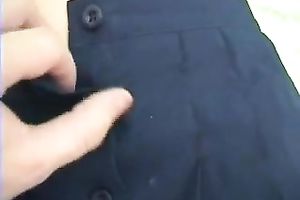 Mesmerizing non-professional fresh dark brown flashes her mounds