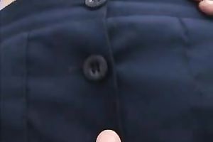 Mesmerizing non-professional fresh dark brown flashes her mounds