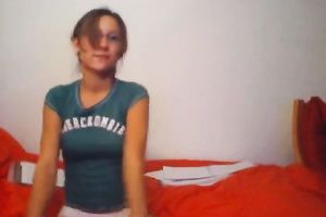 Sport wonk dancing and striping on a camera