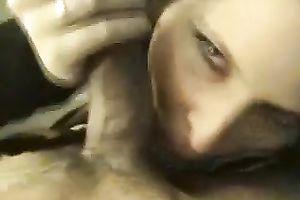 French youthful girlfriend eagerly sucks my penis on POV sex tape