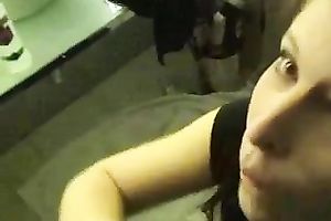 French youthful girlfriend eagerly sucks my penis on POV sex tape