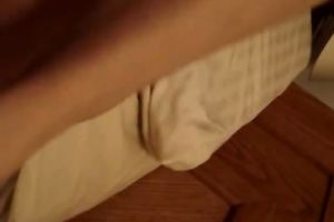 Asian milf sucks a jock after getting her pussy toyed