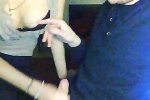 My dark brown bride gives hand to me and rides my hard penis