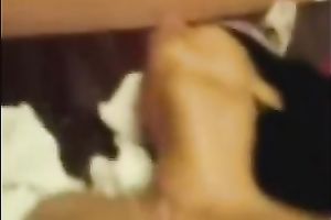 Hot and perverted brunette hair Mexican girlfriend rolls her eyes in big O