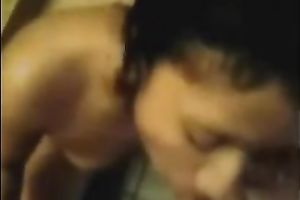 Hot and perverted brunette hair Mexican girlfriend rolls her eyes in big O