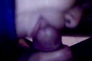 Lovely Mexican white lady gives me head on closeup homemade movie