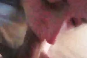 Petite hawt girlfriend blows my knob and take up with the tongue cum on her lips