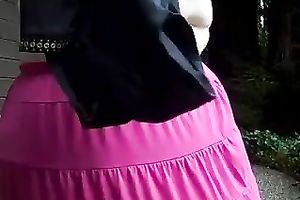 My corpulent girl shows her large scones and rock hard cum-hole for the livecam outdoors