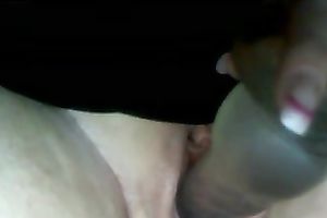 Close up solo movie with me drilling my bald coochie with a dildo