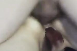 My hubby stuffs my cookie with a toy and fucks my ass from behind