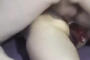 My hubby stuffs my cookie with a toy and fucks my ass from behind