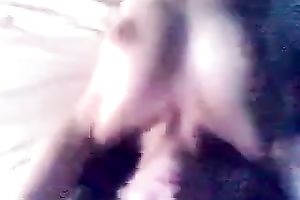 Hot small white girlfriend gives me fleshly oral