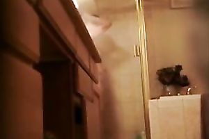 Spying my roommate having fine large wazoo