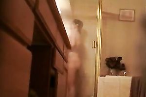 Spying my roommate having fine large wazoo