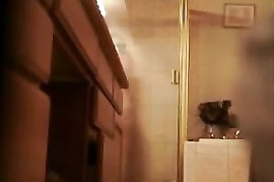 Spying my roommate having fine large wazoo