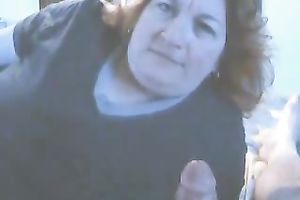 Chunky older neighbor enjoys working on my weiner