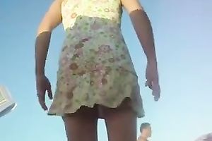 My slender European girlfriend acquires topless for a pont of time