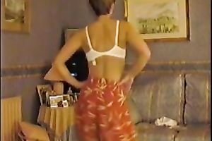 Skinny older blondie strips on web camera exposing her body