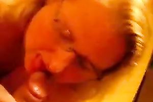 My overweight older dirty slut wife sucks and titfucks my 10-Pounder in POV episode