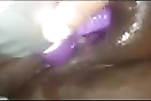 Brown skin twat is all soaking moist during masturbation