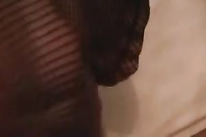 My husband rubs my shlong with her feet untill I cum on her soles