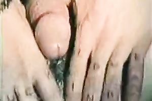 Horny Indian slutty wife licks unshaved muff in 3some retro scene