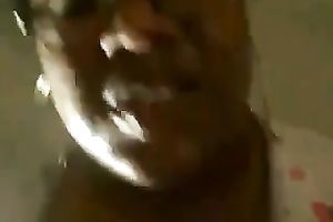 Fat dark landlady enjoys engulfing my stone-hard pecker