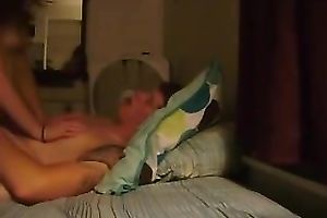 Friend's girlfriend ride his dong in bedroom untill this babe cums