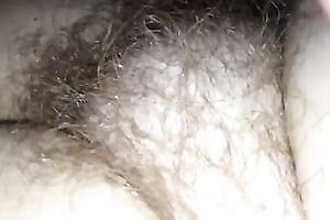 Homemade video with me fingering my wife's powerful and bushy vag