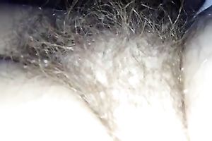 Homemade video with me fingering my wife's powerful and bushy vag