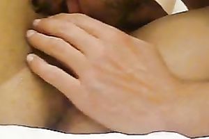 My hawt paramour lets me take up with the tongue and tickle her clitoris in homemade movie scene