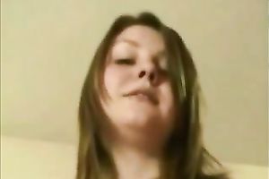 POV scene with a well-endowed coed engulfing and riding my cock