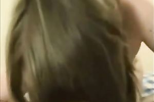 POV scene with a well-endowed coed engulfing and riding my cock
