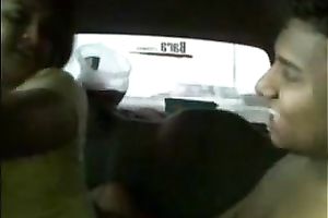 Me and my lascivious Indian GF having excellent sex in a car