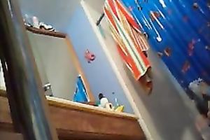 Hidden cam video with my ex GF looking at herself in the mirror