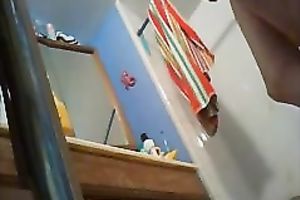 Hidden cam video with my ex GF looking at herself in the mirror