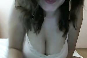 Nerdy web camera honey fingers her snatch and shows her bulky body
