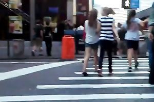 This honey proudly displays her worthy a-hole and cleavage in see-through costume