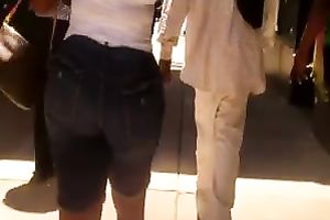 Woman with large a-hole receives caught on my hidden web camera in a mall